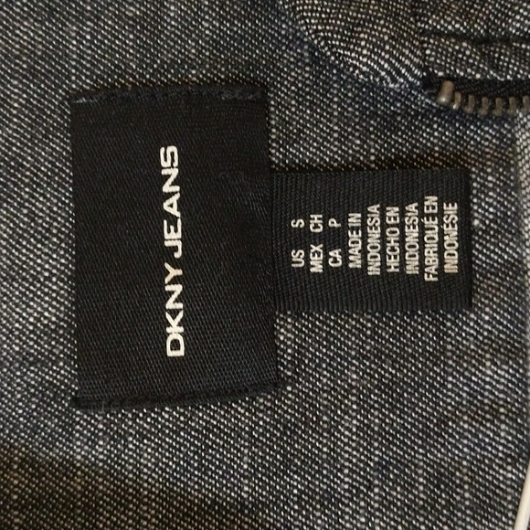 DKNY Women's Jacket with Pleather Sleeves - Picture 3 of 3